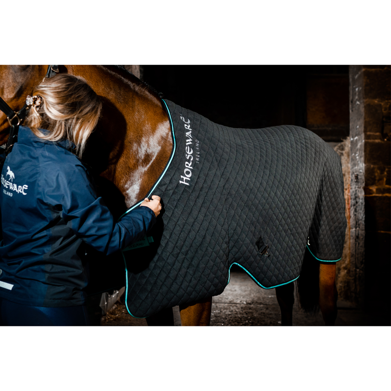 Horseware Autumn Cooler - Black/Aqua/Silver-1